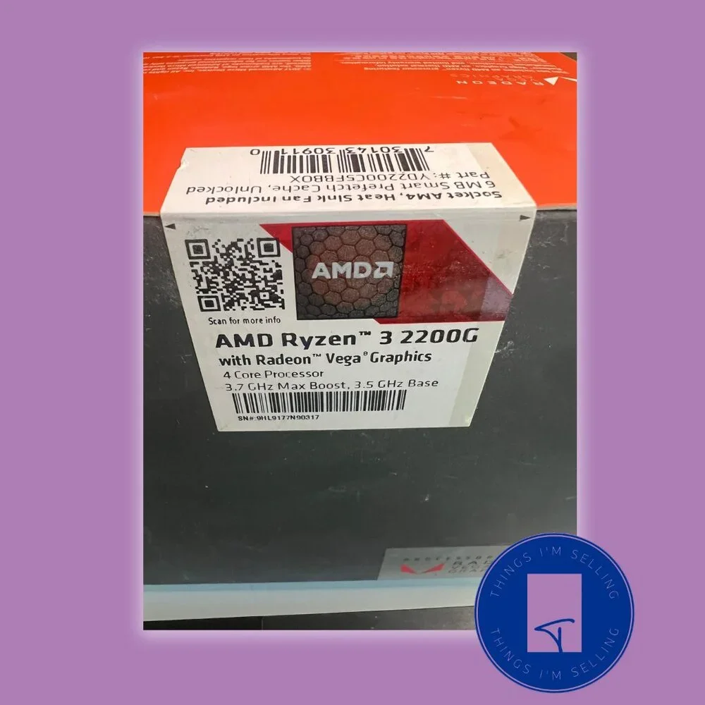 AMD Ryzen 3 2200G Quad-Core 3.5GHz 6MB L3 Cache Socket Unlocked NEW